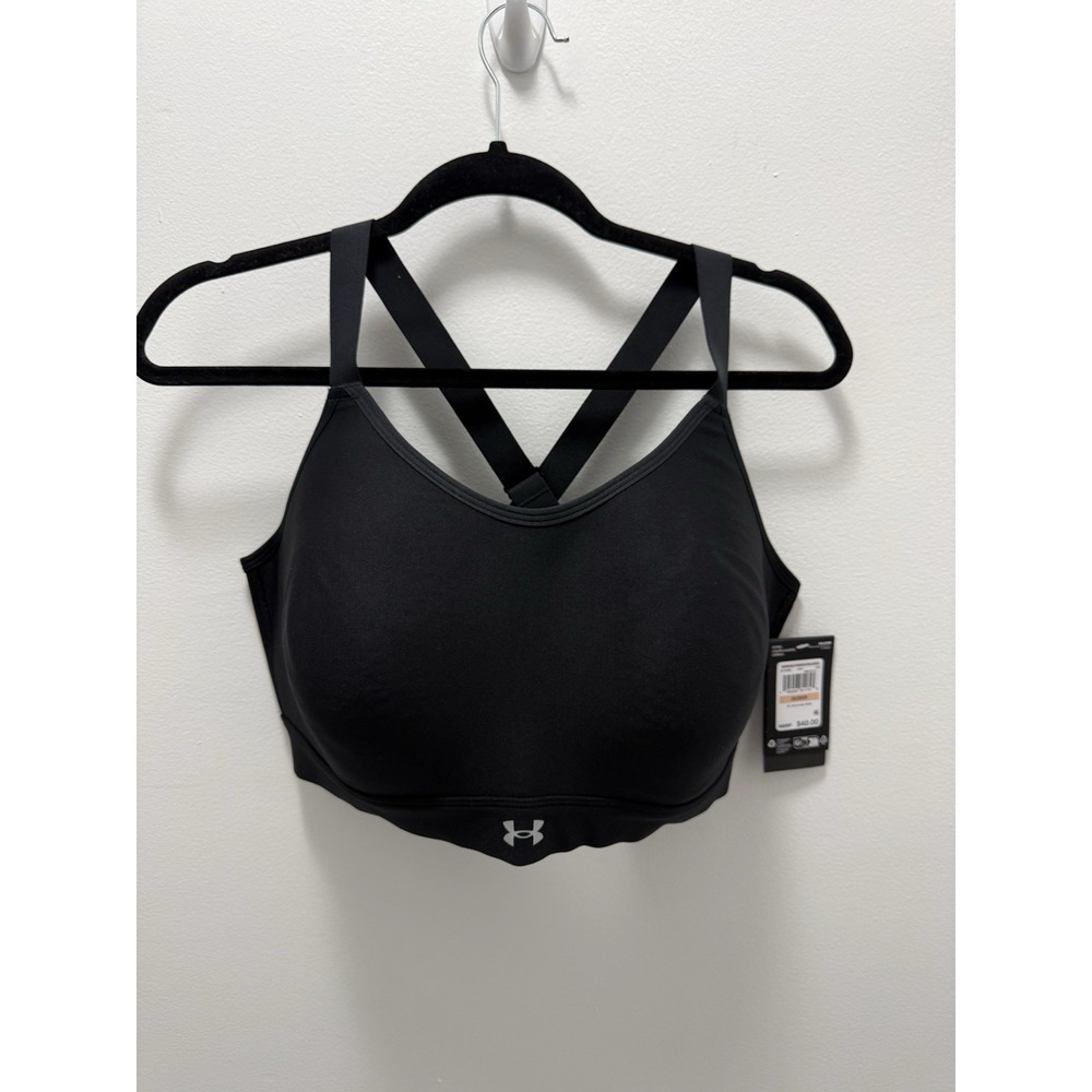 Under Armour Continuum Mid Sports Bra Black Strappy Back – Women's 2X – NWT